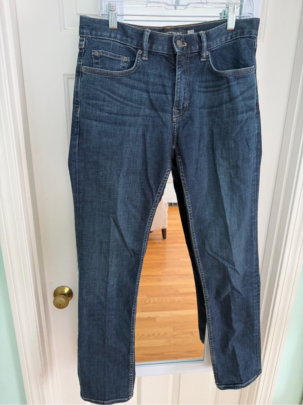 Men's Banana Republic Slim Dark Blue Straight-Leg Jeans SZ 31 x 32